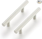 Ravinte 12 Pack | 5 Inch Cabinet Pulls White Stainless Steel Kitchen Drawer Pulls Cabinet Handles 5 InchLength, 3 Inch Hole Center