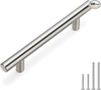 homdiy Brushed Nickel Cabinet Pulls Cabinet Handles 500 Pack, 3-1/2in(90mm) Center to Center Dresser Drawer Handles Silver Drawer Pulls for Kitchen, Bedroom, Bathroom