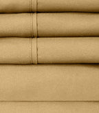 Twin Size Bed Sheets - 4 Piece 1500 Supreme Collection Fine Brushed Microfiber Deep Pocket Twin Sheet Set Bedding - 1 EXTRA PILLOW CASES, GREAT VALUE, Twin, Camel