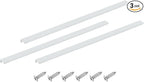 uxcell Cabinet Finger Edge Pull, 3pcs 600mm / 23.62" Aluminum Alloy Back Mount Hidden Cabinet Pulls Concealed Handle for Home Kitchen Drawer Cabinet, White