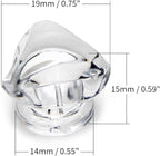 MroMax Tiny Pull Handle Triangle Acrylic Mini Knob 19mm Diameter Small Size Clear Shiny Knob Cute Decoration for Jewelry Box, Gift Case and Makeup Box 2Pcs