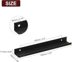 uxcell Cabinet Finger Edge Pull, 3pcs 200mm / 7.87" Aluminum Alloy Back Mount Hidden Cabinet Pulls Concealed Handle for Home Kitchen Drawer Cabinet, Black