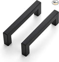 Ravinte 14 Pack 4 Inch Square Cabinet Handles Matte Black Drawer Pulls Kitchen Cabinet Hardware Cupboard Handles
