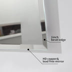Mirrorons Beveled Mirror, Wall Mirror 24" x 36", Frameless Rectangle Bathroom Vanity Mirror with Beveled Edge, Hangs Horizontally or Vertically. Upgraded Shatterproof Mirror Bathroom