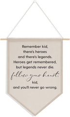 Inspirational Gifts Ideas Sports Room Decor Boys Room Wall Art Baseball Sign Baby Banner Gift Shower Canvas Hanging Flag Banner Wall Sign Decor Gift for Nursery Bedroom Playroom Front Door Boy Girls