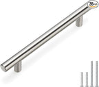 homdiy Cabinet Pulls Brsuhed Nickel Stainless Steel Drawer Pulls Nickel Cabinet Handles 4.5in(115mm) Hole Centers Cabinet Door Handles 35Pack