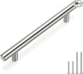 homdiy Cabinet Handles Brushed Nickel Cabinet Pulls - HD201SN Modern Drawer Handles Stainless Steel Cabinet Hardware 4-1/2in Hole Centers Kitchen Cabinet Handles Cupboard Handles Dresser Drawer Pulls