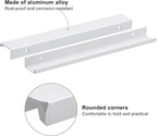 uxcell Cabinet Finger Edge Pull, 3pcs 250mm / 9.84" Aluminum Alloy Back Mount Hidden Cabinet Pulls Concealed Handle for Home Kitchen Drawer Cabinet, Silver