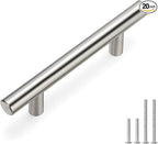 homdiy 20Pack 3 Inch Brushed Nickel Cabinet Pulls Modern Cabinet Handles - Brushed Nickel Drawer Pulls Stainless Steel Cabinet Hardware,5 Inch Overall Cabinet Door Handles for Cabinets,Cupboard