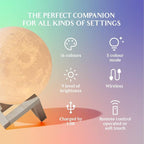 Mydethun 7.1 Inch Large 16 Colors Moon Lamp – 148 Combination Modes, Remote/Touch Control, Rechargeable LED Night Light, Thanksgiving Décor, Gifts for Women, Party Favors Décor
