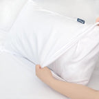 Extra Deep Pocket Air Mattress King Sheet Set - 3Pcs Side Storage Pocket Fitted Sheet & Pillowcase King Size Deep Pocket Sheet Set Easily Fits 16in to 24in Pillow Top Air Bed Mattress-White