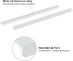 uxcell Cabinet Finger Edge Pull, 3pcs 600mm / 23.62" Aluminum Alloy Back Mount Hidden Cabinet Pulls Concealed Handle for Home Kitchen Drawer Cabinet, White