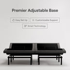 Nectar Luxe Split King Adjustable Base & 14” Mattress (New Version) - Head & Foot Incline - Medium Firm Memory Foam - Cooling Upgrade - 3 Massage Settings - 365-Night Mattress Trial & Forever Warranty