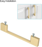 10 Pack Brushed Gold Cabinet Pulls 7.5 Inch Handles for Kitchen Cabinets, Brass Dresser Pulls, Hardware