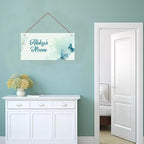Personalized Signs Flowers Sign Bird Wall Art Decoration Exquisite Decorative Signs Custom Name for Kids Room Wall Art Decor Nursery Decor For Boys Bedroom Girls Room