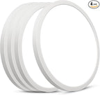 SunRider 4-Pack LED Flush Mount Ceiling Light Fixture, 6000K Cool White, 2400LM, 12 Inch 24W Modern White Round Flat Lamp, 240W Equiv. Non-Dimmable