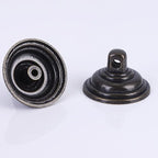 2PCS Retro Dresser Drawer Drop Bail Pulls Handles Classic Metal Swing Handles Hole Centers for Kitchen Bedroom Decoration (Iron Black)