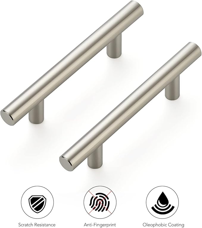 Ravinte 55 Pack 5'' Cabinet Pulls Brushed Nickel Stainless Steel Kitchen Drawer Pulls Cabinet Handles 3" Hole Center