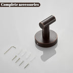 BigBig Home Bronze Towel Hooks, Bathroom Robe Hook Oil Rubbed, Bath Farmhouse Coat Clothes Hook Wall Mounted Rustic for Kitchen