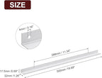uxcell Cabinet Finger Edge Pull, 1pcs 500mm / 19.69" Aluminum Alloy Back Mount Hidden Cabinet Pulls Concealed Handle for Home Kitchen Drawer Cabinet, Silver