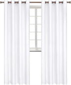 BGment Blackout Curtains - Grommet Thermal Insulated Room Darkening Bedroom and Living Room Curtains, Set of 2 Panels (52 x 108 Inch, Pure White)
