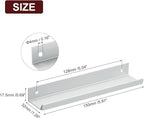 uxcell Cabinet Finger Edge Pull, 8pcs 150mm / 5.91" Aluminum Alloy Back Mount Hidden Cabinet Pulls Concealed Handle for Home Kitchen Drawer Cabinet, Silver