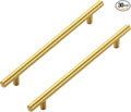 JOY DECOR 30 Pack Cabinet Handles, Gold Cabinet Pulls, 7-1/2 in Hole Center Kitchen Cabinet Handles, Stainless Steel T Bar Handles for Dresser Drawers