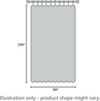 NICETOWN Room Dividers Curtains Screens Partitions, Premium Heavyweight Laundry Divider for Office, Vintage and Sliding, Including 16 Silver Ring Top (1 Panel, 20ft Wide x 7ft Long, Navy)