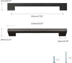 Black Square 7-1/2in 4 pcs Wooden Drawer Pulls Handle pulls for cabinets Kitchen Cabinet Drawer pulls Cabinet Door Pull