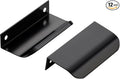 Ravinte Hardware 12 Pack Black Cabinet Handles, 3.15 Inch (80mm) Finger Edge Pulls, 2-1/2 Inch Hole Center, Finger Pulls for Cabinets