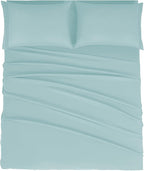 Mejoroom Full Size Sheet Set - Soft Microfiber Bed Sheets - Deep Pocket Fitted Sheet, Breathable, Wrinkle & Fade Resistant - 4 Piece (Full, Grayish Green)