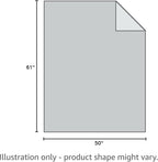 Polar Fleece Throw Blankets Travel Size for The Bed Extra Soft Brush Fabric Super Warm Sofa Throw Blanket 50" x 61"(Gray Travel)