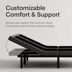 Nectar Premier Split King Adjustable Base & 13” Mattress (New Version) - Head & Foot Incline - Medium Firm Memory Foam - Cooling Upgrade - 3 Massage Settings - 365-Night Trial & Forever Warranty