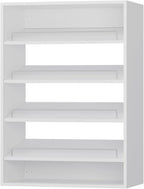 ROOMTEC 31.5" Shoe Shelf Short Tower Closet Unit, Modular Closet System with Shelf, Wardrobe Organizer for Bedroom or Walk-in Closet, Wall Mounted, Customizable Clothes Storage Unit, White