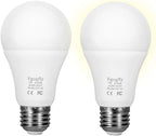 Vgogfly Sensor Lights Bulb Dusk to Dawn LED Light Bulbs Smart Lighting Lamp 7W E26/E27 Automatic On/Off, Indoor/Outdoor Yard Porch Patio Garage Garden (Warm White, 2 Pack)