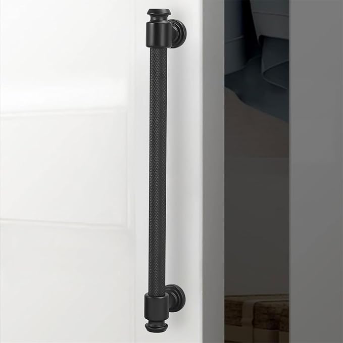 10 Pack 7-1/2 inch(192mm) Matte Black Kitchen Cabinet Handles Cabinet Pulls Black Drawer Pulls Kitchen Cabinet Hardware