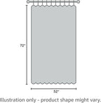 RYB HOME Curtains for Living Room - Linen Sheer Curtains Semi-Transparent Sheers Light Airy Drapes for Bedroom Dorm Office Bathroom Sliding Door Shades, Angora, W 52 x L 72 inches Long, 1 Pair