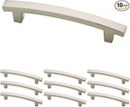 Franklin Brass (10-Pack) – Brushed Nickel Cabinet Handles, 4 Inch Hole Center, Pulls for Drawers, Kitchen Cabinet Door, Dressers | Pierce