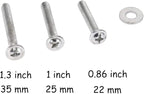 Joyhey 4 Pack 30 mm Diamond Shaped Glass Crystal Knobs with 3 Size Screws for Cabinet, Drawer, Cupboard, Dresser