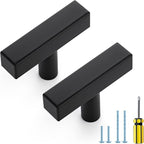 Ravinte Black Cabinet Handles 15 Pack Matte Black Square Cabinet Pulls Kitchen Hardware 2 inch Overall Length Kitchen Drawer Pulls