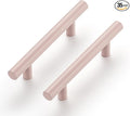 Ravinte 35 Pack | 5 Inch Cabinet Pulls Pink Stainless Steel Kitchen Drawer Pulls Cabinet Handles 5 InchLength, 3 Inch Hole Center