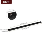 uxcell Cabinet Finger Edge Pull, 1pcs 600mm / 23.62" Aluminum Alloy Back Mount Hidden Cabinet Pulls Concealed Handle for Home Kitchen Drawer Cabinet, Black