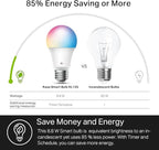 Kasa Smart Light Bulbs, Full Color Changing Dimmable Smart WiFi Bulbs Compatible with Alexa and Google Home, A19, 9W 800 Lumens,2.4Ghz only, No Hub Required, 4 Count (Pack of 1), Multicolor (KL125P4)
