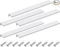 uxcell Cabinet Finger Edge Pull, 5pcs 300mm / 11.81" Aluminum Alloy Back Mount Hidden Cabinet Pulls Concealed Handle for Home Kitchen Drawer Cabinet, Silver