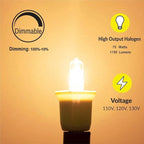 Vinaco E11 Bulb, 4PCS JDE11 120V 100W Halogen Light Bulbs, E11 Dimmable, 2700K Warm White, E11 Halogen Bulb 100 Watt with Mini Candelabra Base, High Output 1700LM & High CRI100 E 11 Light Bulb