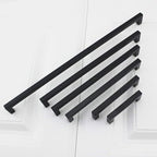 goldenwarm 50 Pack 6-1/4 Inch Black Cabinet Handles Matte Black Drawer Pulls Stainless Steel Cabinets Hardware Square Bar Modern for Kitchen Bathroom Cupboard