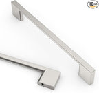 Asidrama 10 Pack 6.3 Inch(160mm) Brushed Satin Nickel Kitchen Cabinet Handles, Cabinet Pulls Kitchen Cabinet Hardware for Cupboard Drawer Pulls