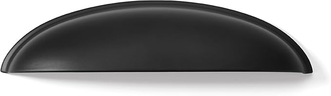 khtumeware 10 Pack 5" Drawer Pulls Matte Black Cabinet Cup Pulls Kitchen Hardware Cabinet Handles Drawer Handles Knobs 5 inch Hole Center