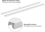 uxcell Cabinet Finger Edge Pull, 1pcs 800mm / 31.5" Aluminum Alloy Back Mount Hidden Cabinet Pulls Concealed Handle for Home Kitchen Drawer Cabinet, Silver