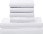 7 Piece Comforter Set Bag Solid Color All Season Soft Down Alternative Blanket & Luxurious Microfiber Bed Sheets, Queen, Buffalo Plaid Black/White